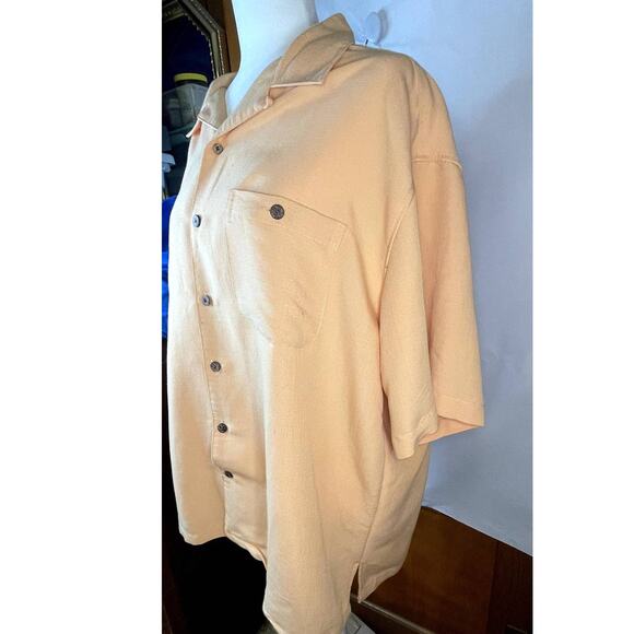 Joe Marlin XL button down shirt short sleeve Hawaiian extra buttons - Picture 2 of 6